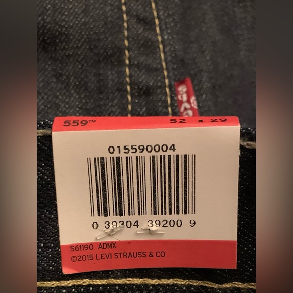 NWT Levi’s 52x29 Big & Tall. 559 Relaxed Straight Jeans. - Picture 7 of 9